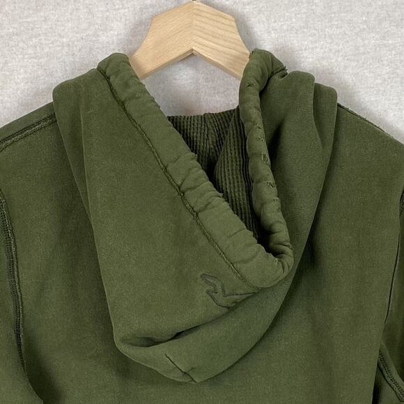VTG Hollister Mens Y2K Thick Zip Up Hoodie Size S Spell Out Distressed Preppy - Picture 8 of 11